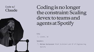 Coding with Claude talk — Spotify
